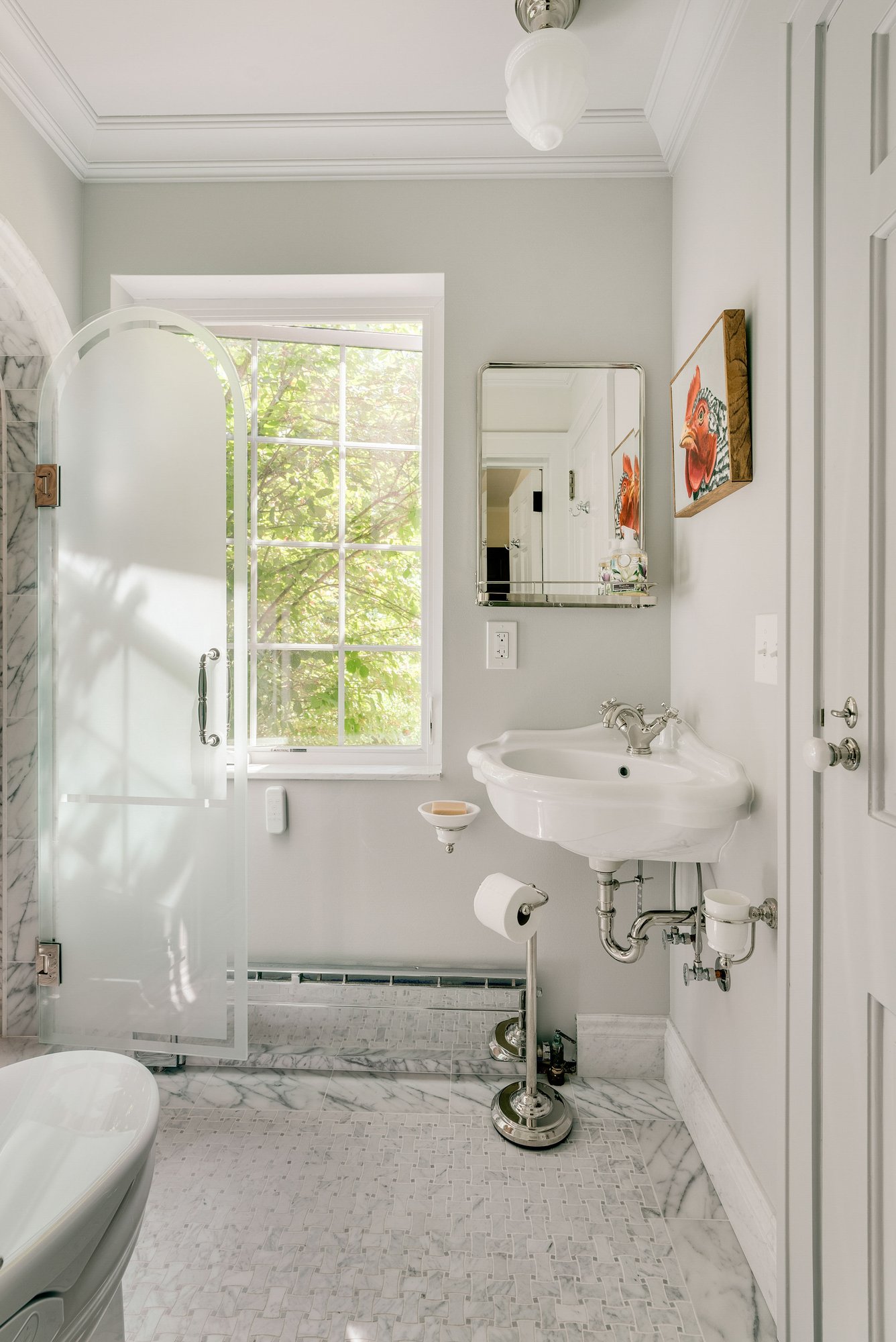 Classic All-Marble Bathroom