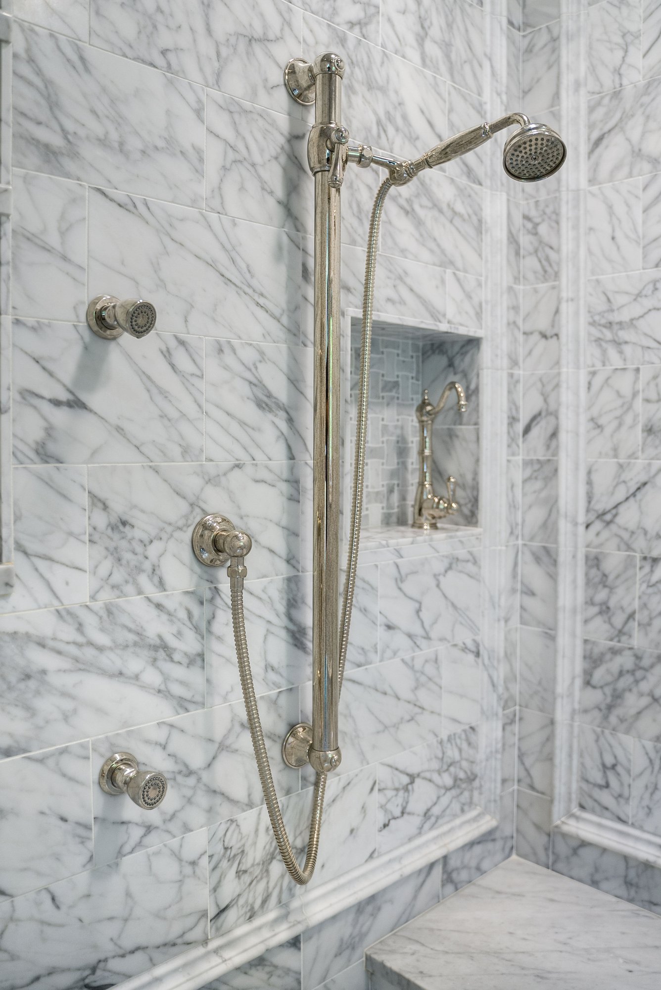 Classic All-Marble Bathroom