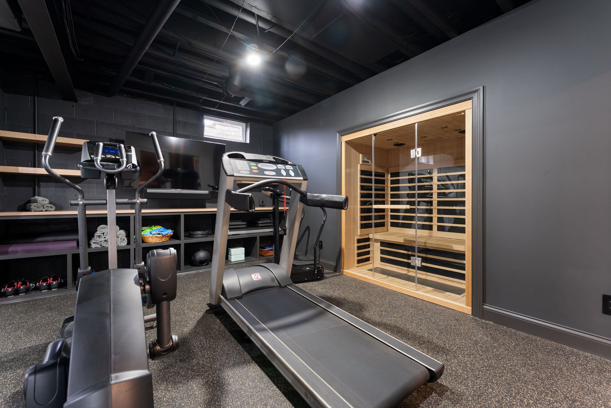 Luxury lower level gym