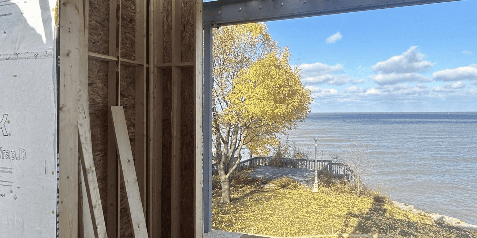 Essential Features Every Luxury Lakefront Home Should Have - Payne & Tompkins - Ohio Design Build Firm - Ongoing construction with lake view