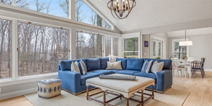 Natural Light in Vaulted Ohio Living Room