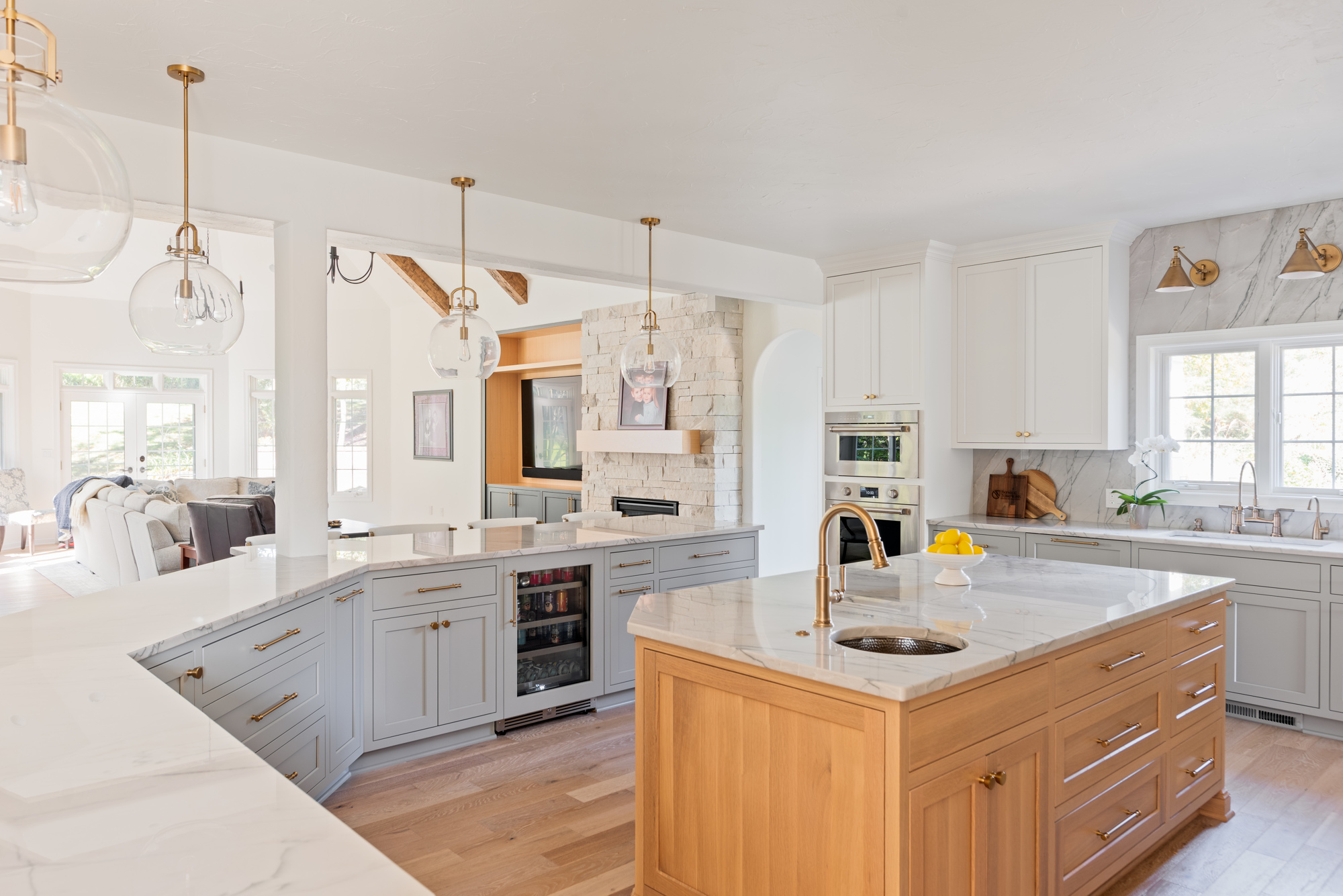 Northeast Ohio-Home-Addition-Services -Payne & Tompkins-Kitchen Expansion in Home Addition in Cleveland with Large Island
