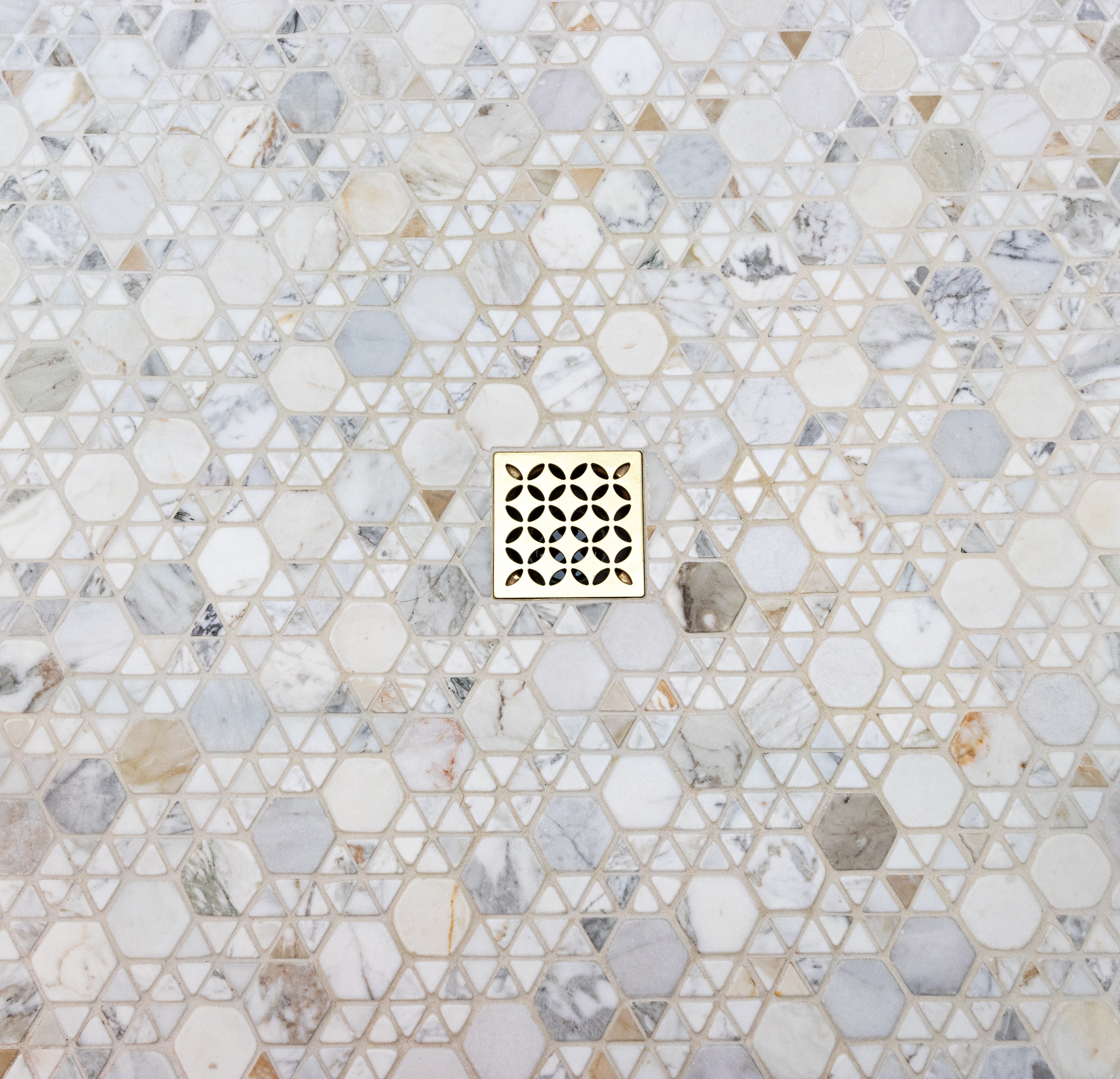 patterned shower tile flooring