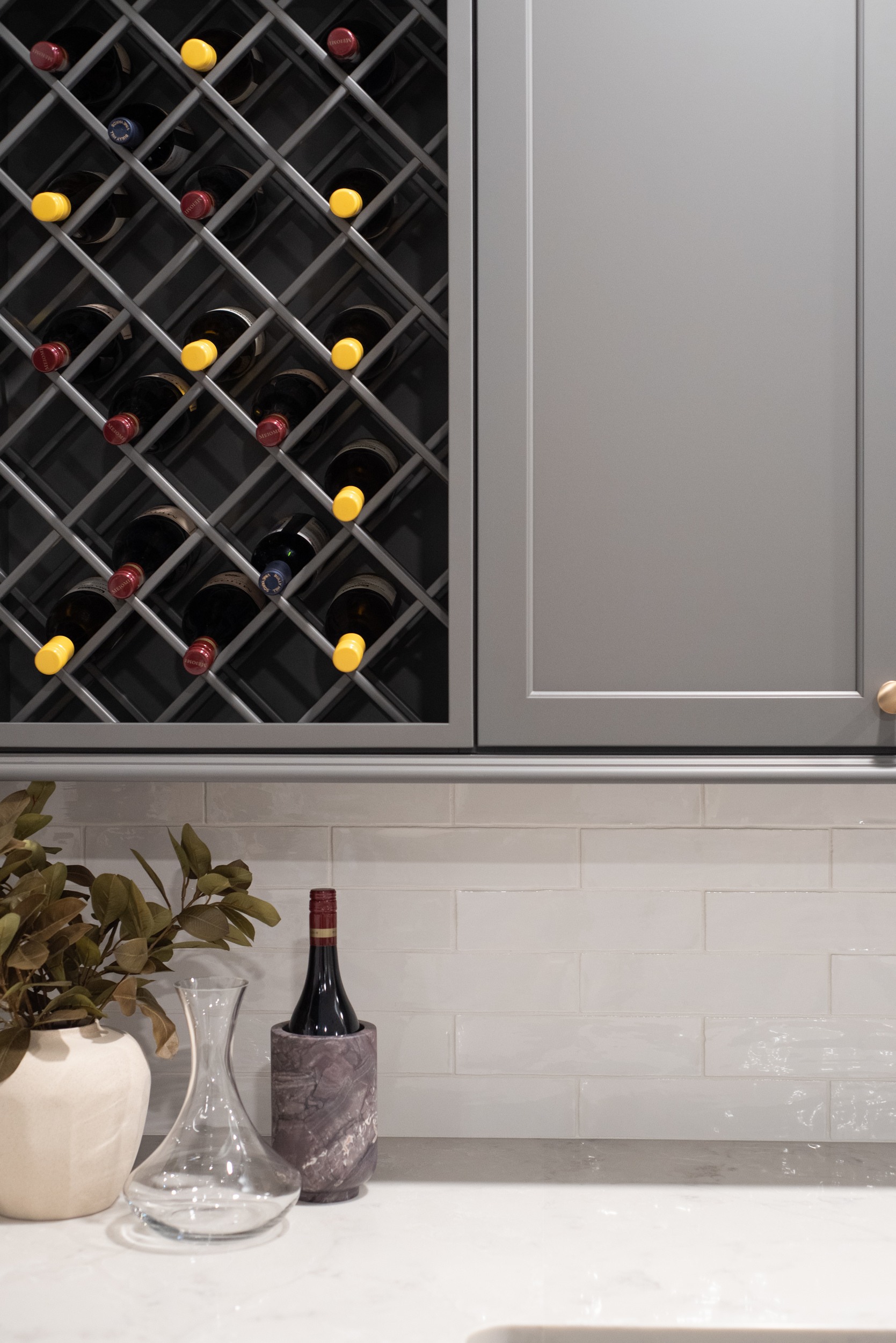 built in wine rack