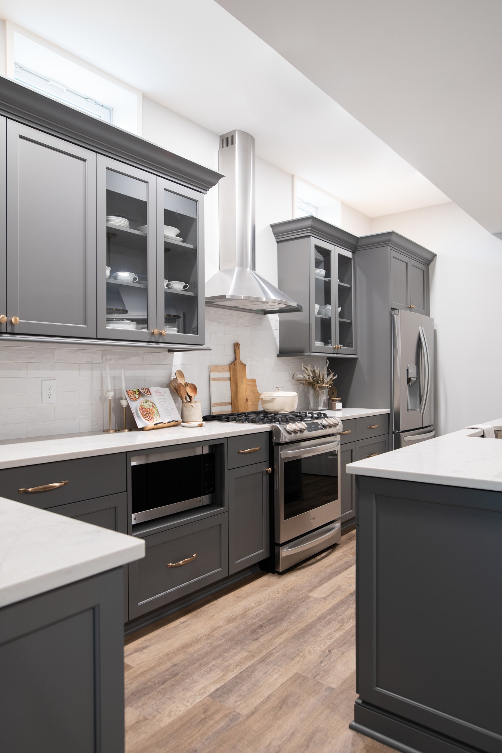 finished basement kitchen