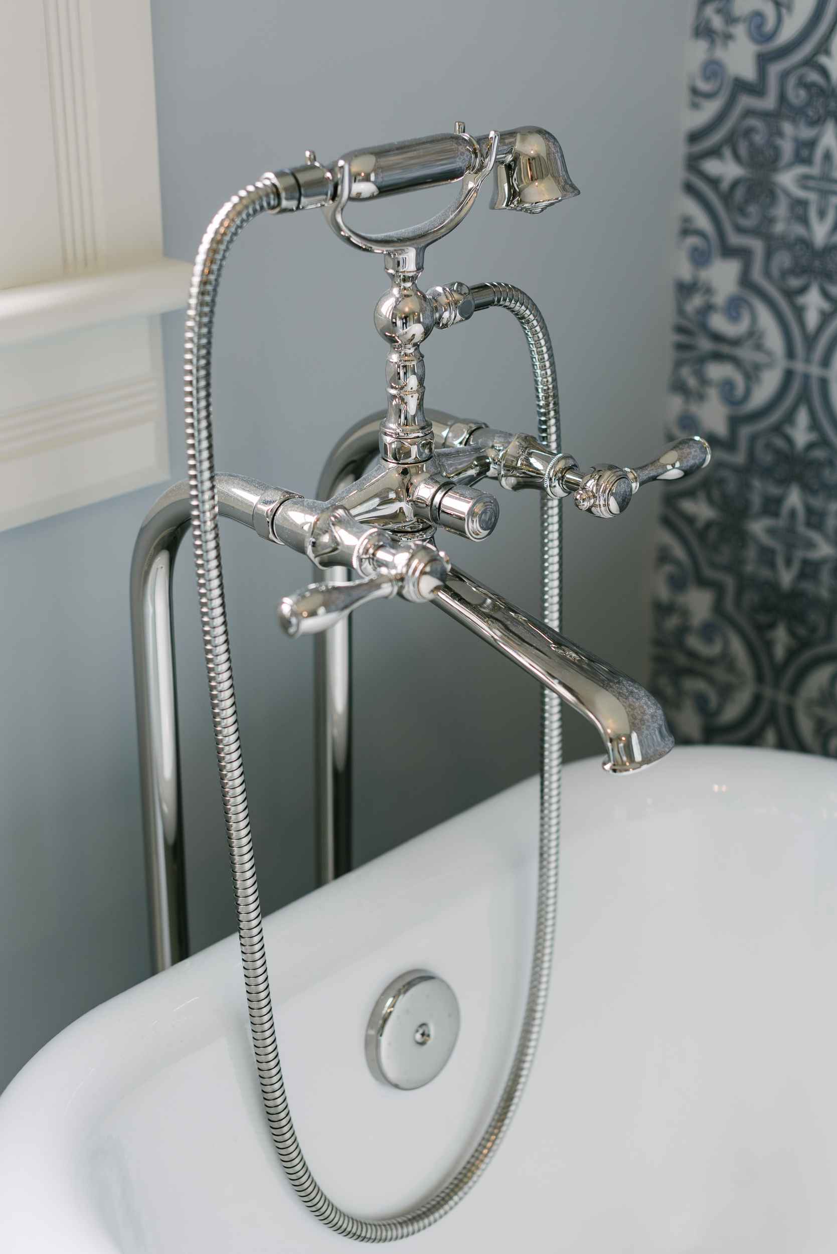 Tub faucet in renovated ohio bathroom