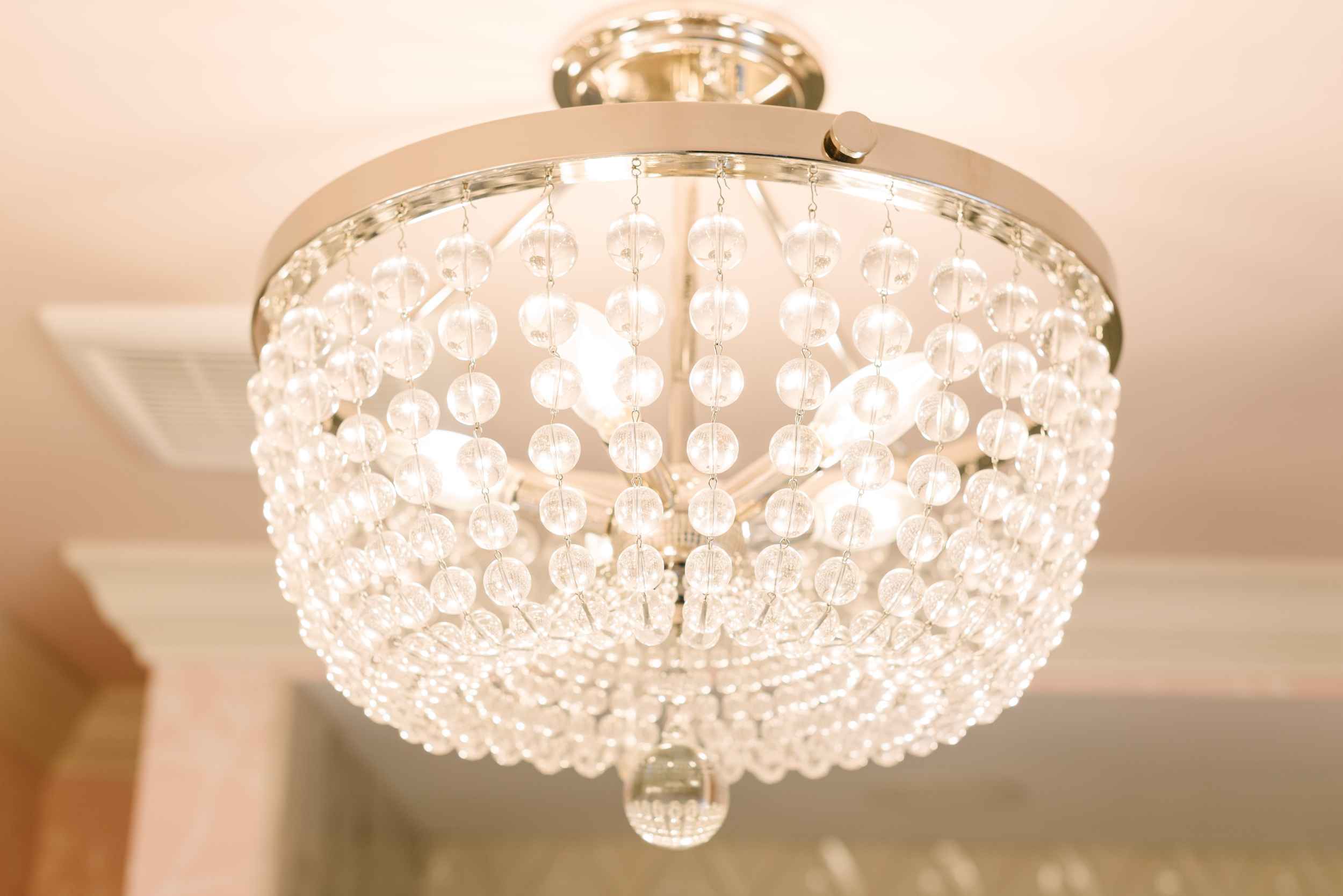 Crystal ceiling light home renovation ohio