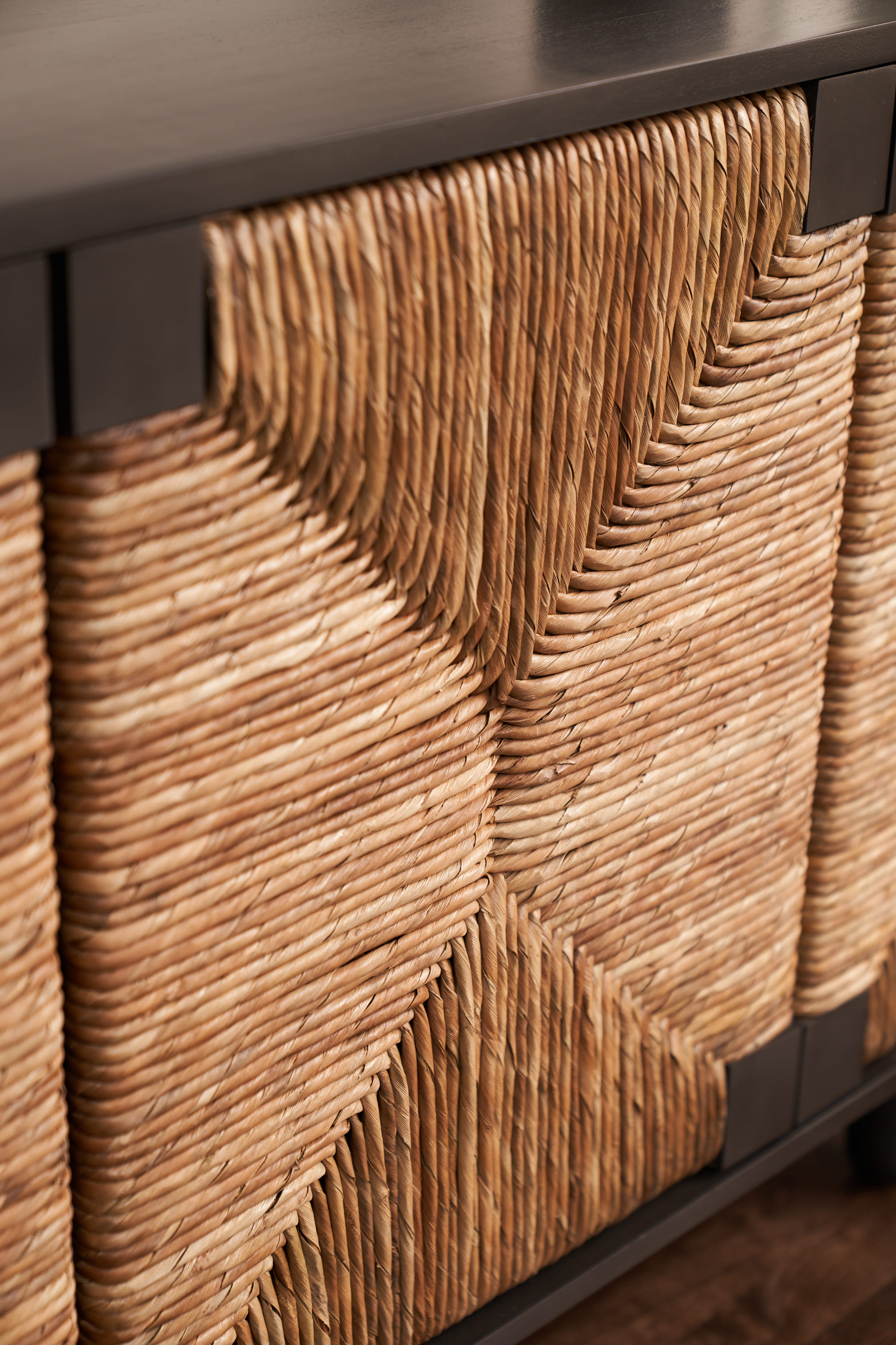 wooden pattern table front