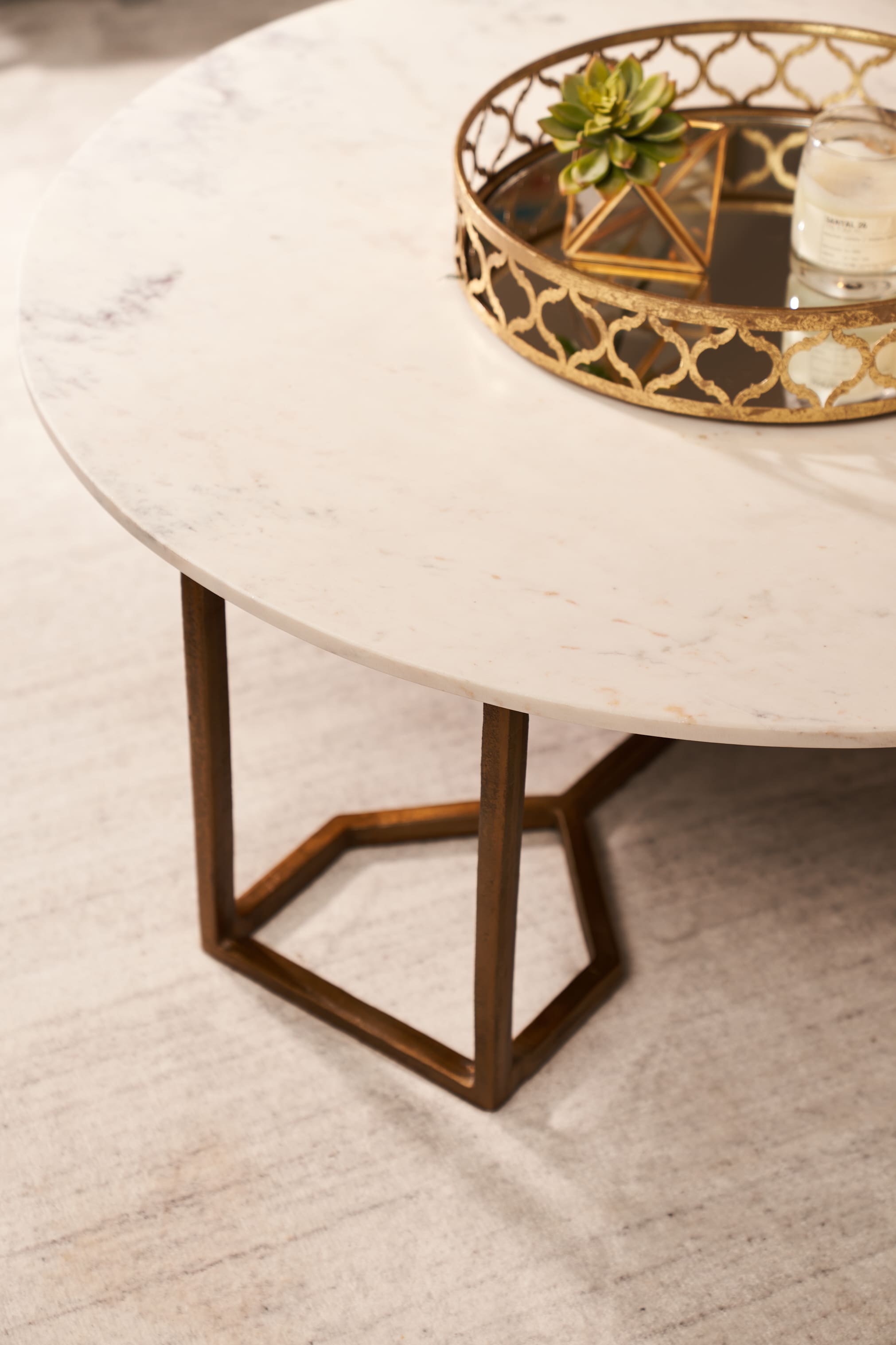 white coffee table