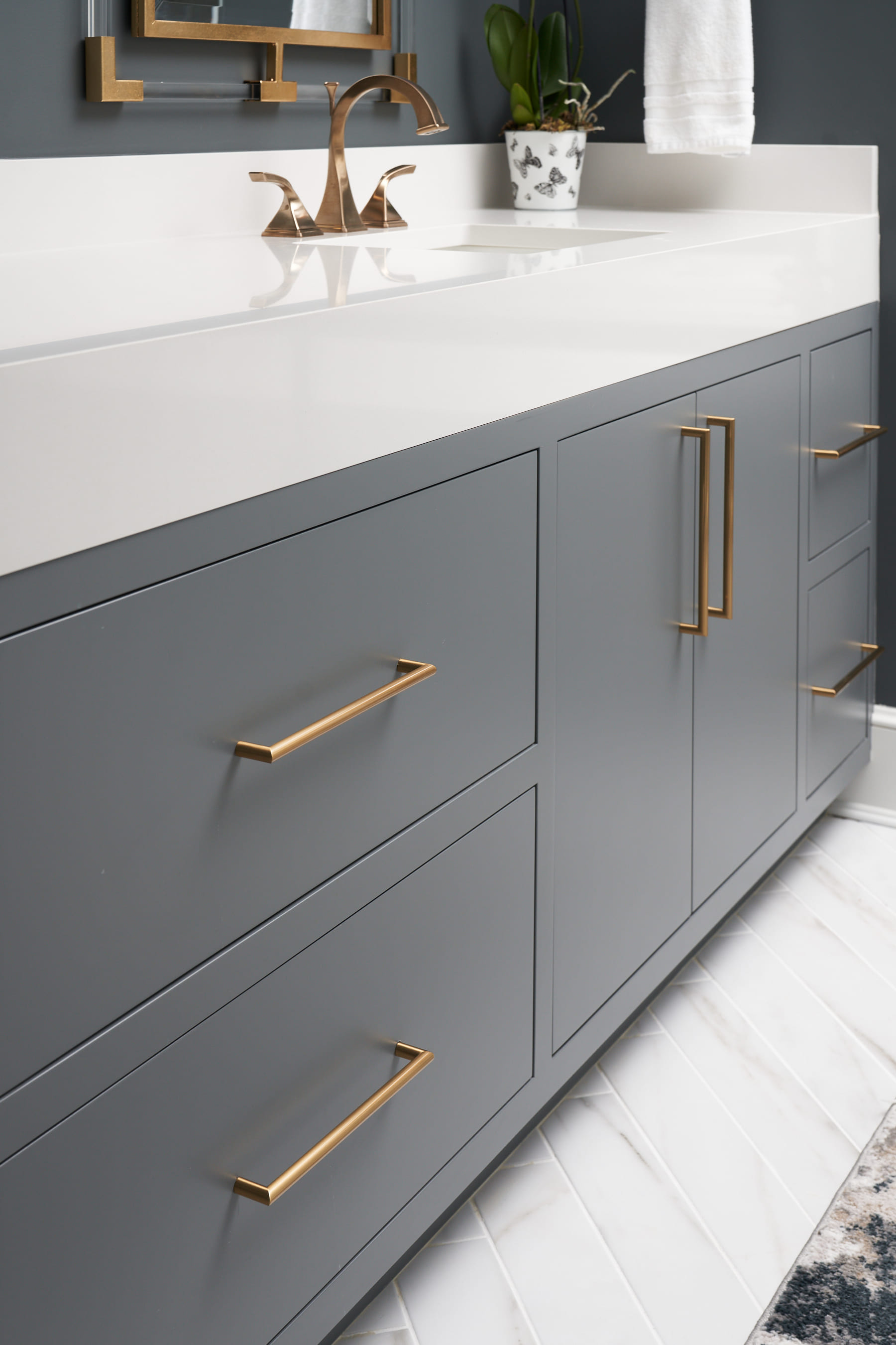 gray bathroom vanity