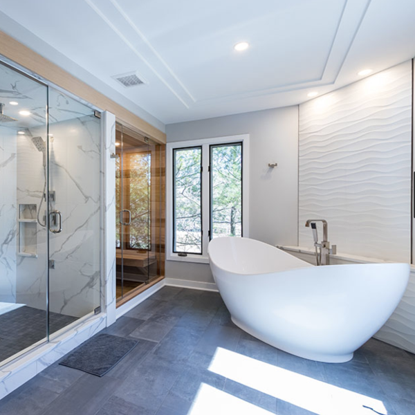 Luxury Bathroom Standing Tub with Sauna