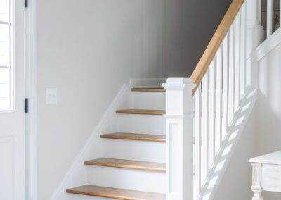 white staircase home renovation ohio