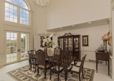 two story dining room in georgian colonial home