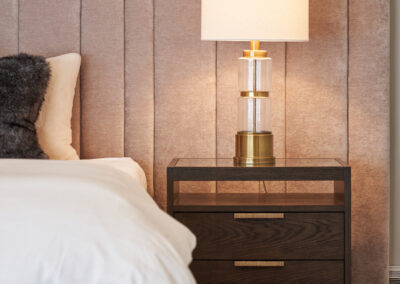 Contemporary Side Table and Headboard Bedroom