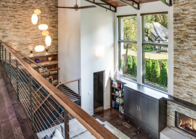 upper overlook of living room