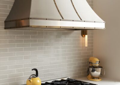 Stove Backsplash with Range Hood in Ohio Kitchen Renovation