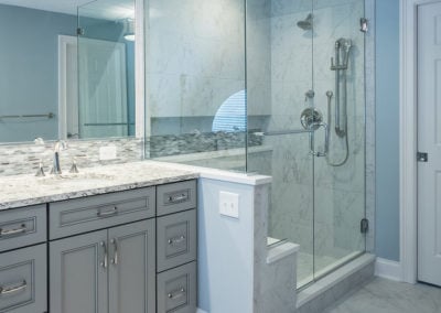 master bathroom renovation with walk-in shower