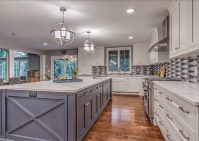 transitional two toned kitchen remodel