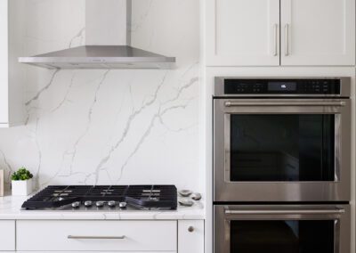 Black White and Gray Double Oven with Gas Range Kitchen Remodel