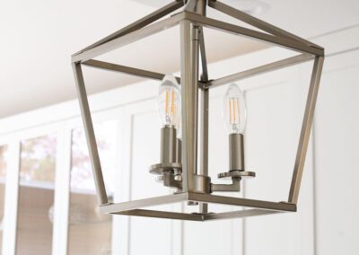 Geometric Lighting Fixture in Renovated Ohio Kitchen