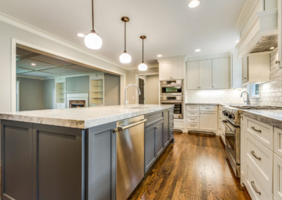 two toned kitchen remodel with center island