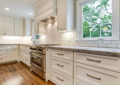 white kitchen with window