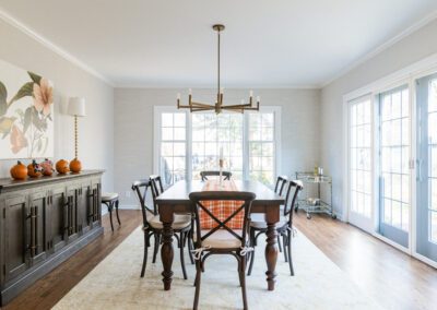 Dining Room with Buffet and French Doors