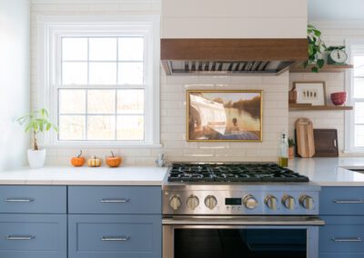 Gas Range White Countertop Kitchen Renovation