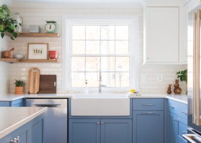 Open Shelving Apron Sink Kitchen Renovation 