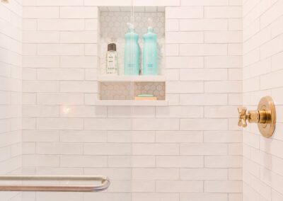 Shower with Elongated Subway Tile