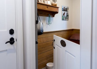 mudroom entry with dutch door