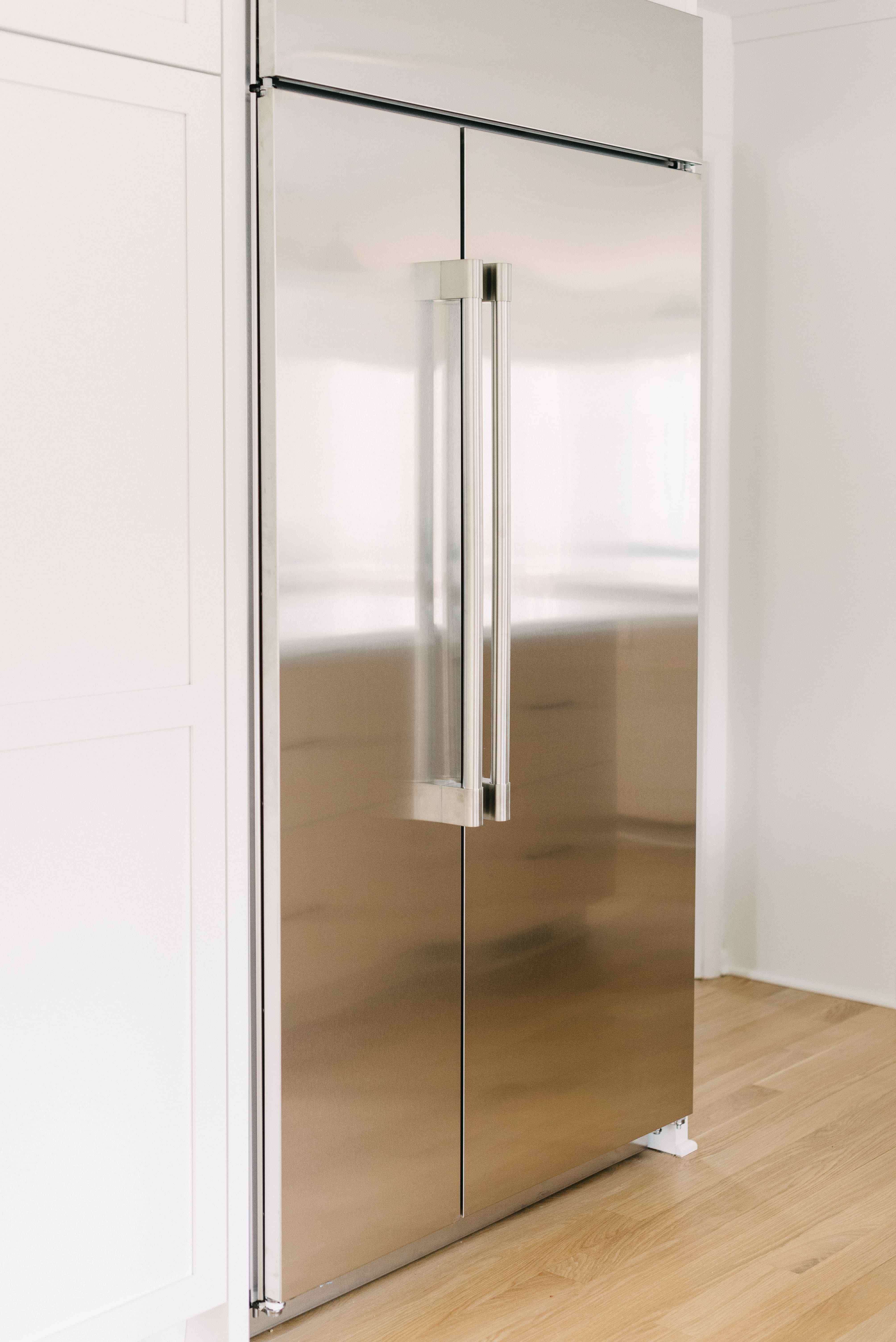large stainless steel fridge 