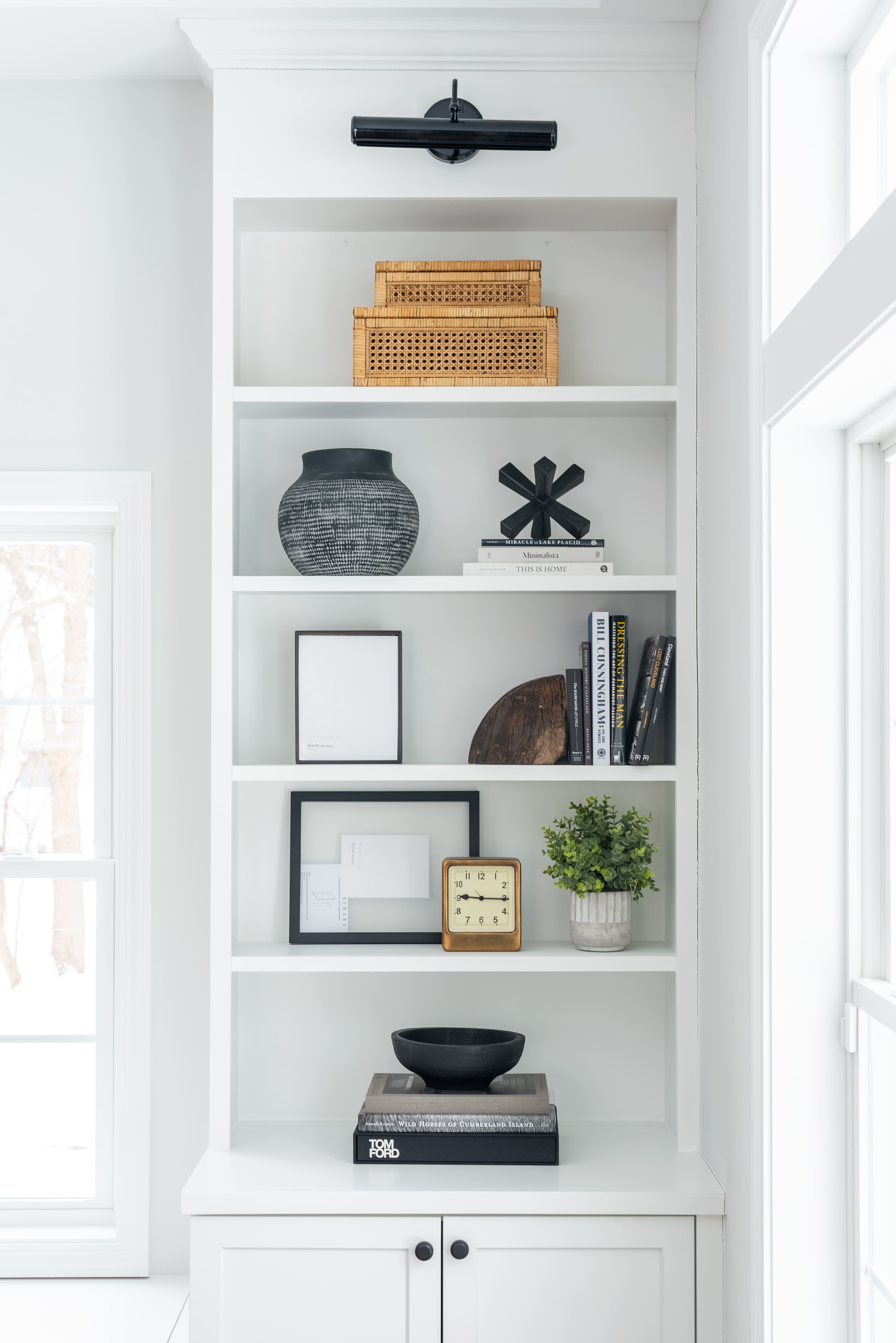 built in book shelf in cleveland home remodel