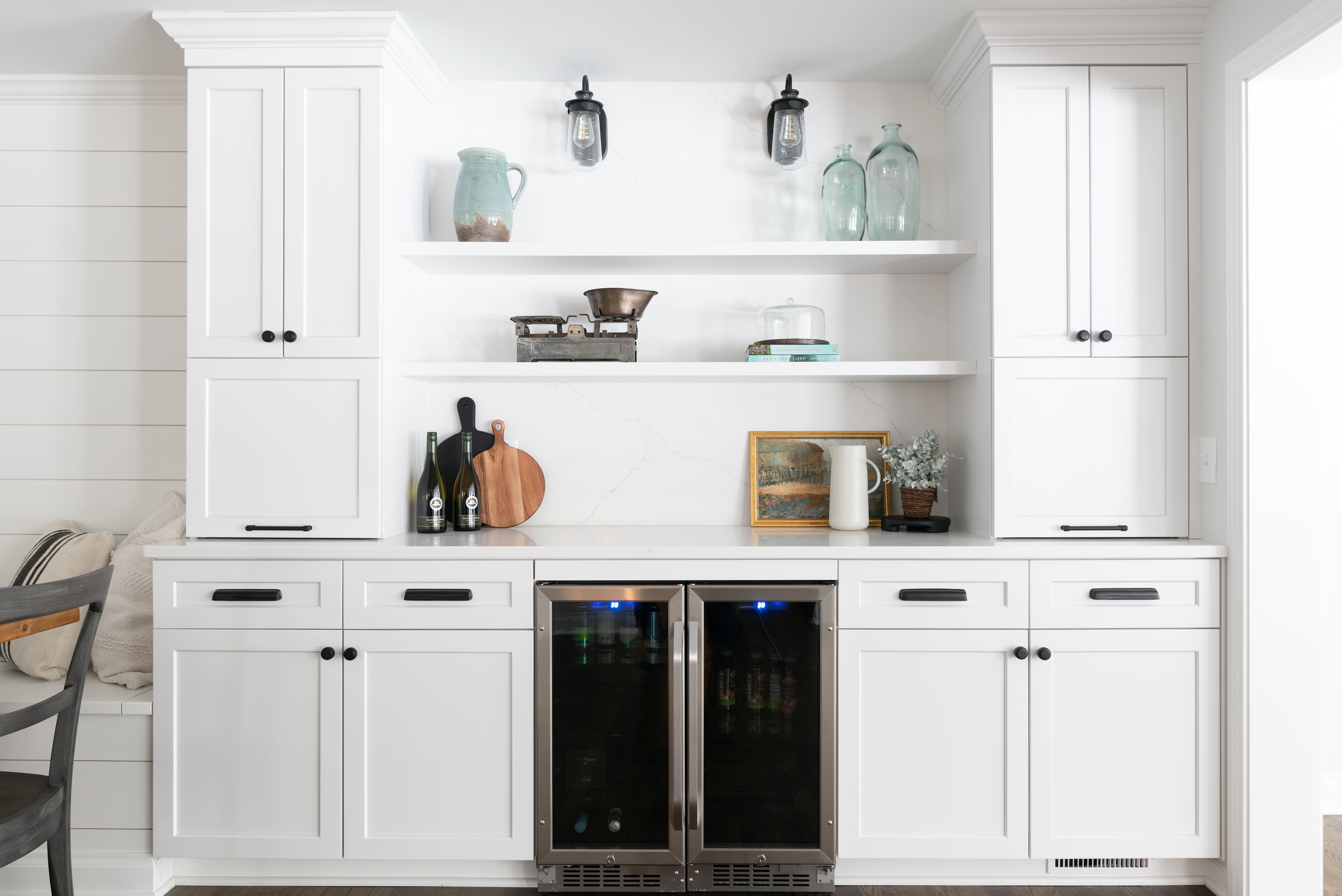 kitchen built ins and coffee bar