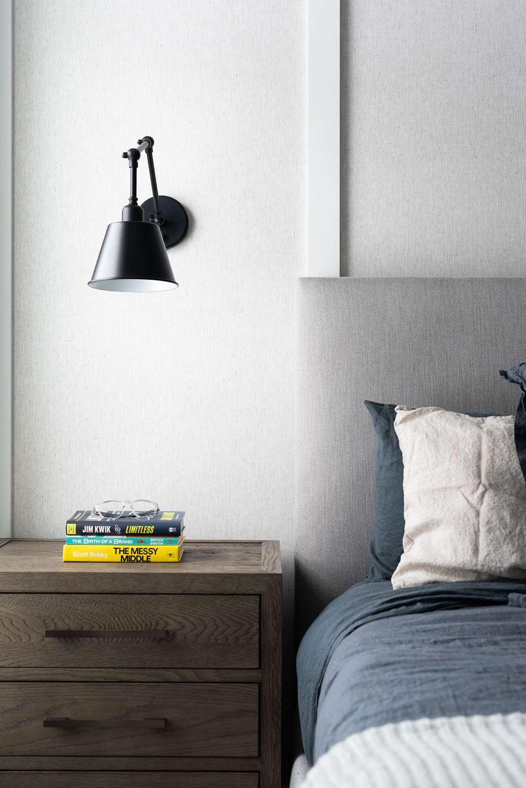 bedside pendant lights in remodeled ohio master bedroom