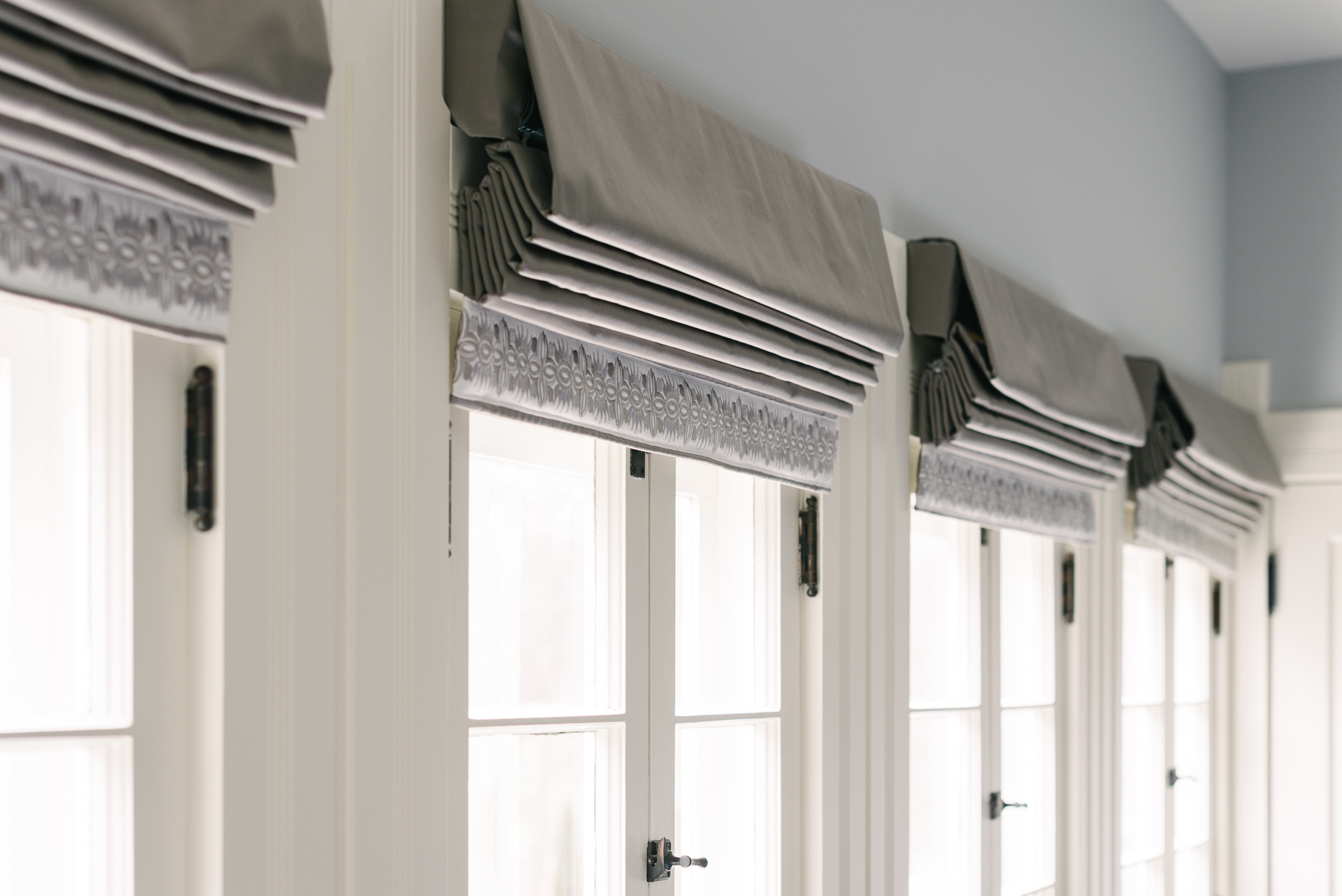 master bedroom window draping