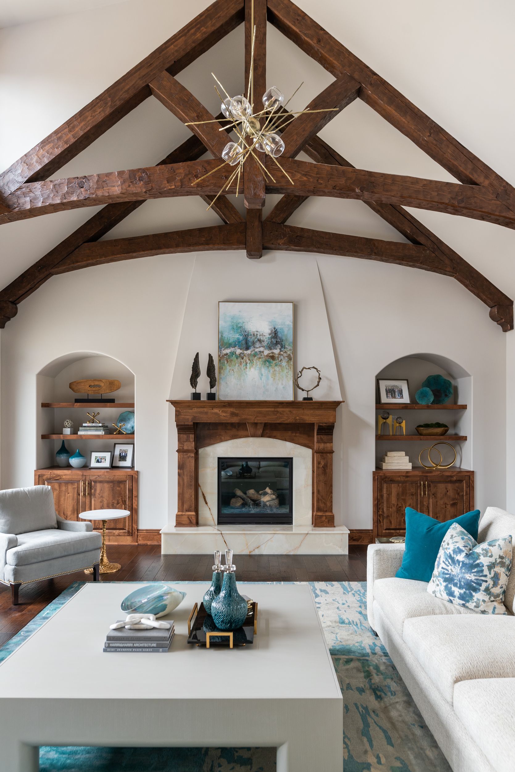 Living room renovation Rustic Transitional